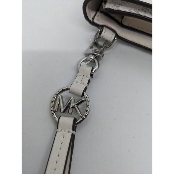 MICHAEL KORS Jet Set Signature logo faux-leather phone wallet wristlet- WHITE - Picture 6 of 9